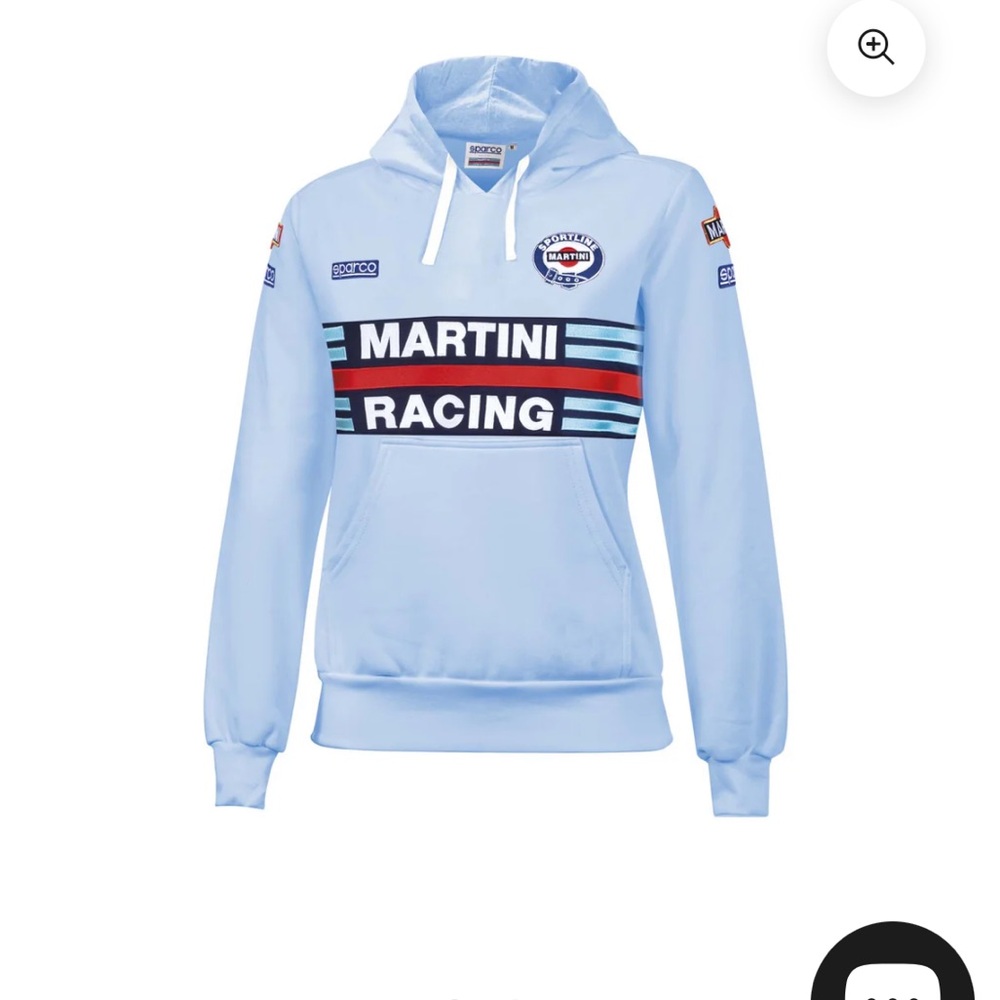 Martini Racing Light Blue Hoodie lady size xs
